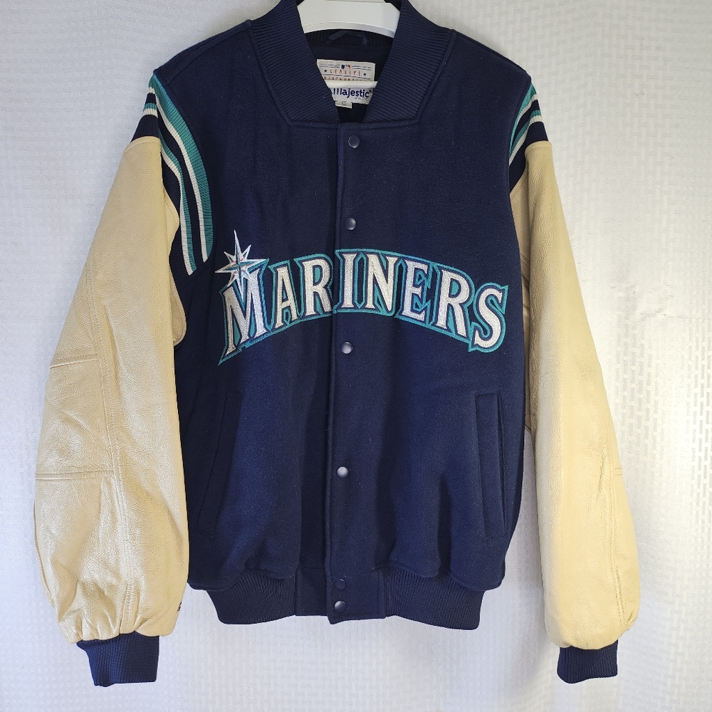 Vintage Majestic Seattle Mariners Jacket Size Large Great Condition